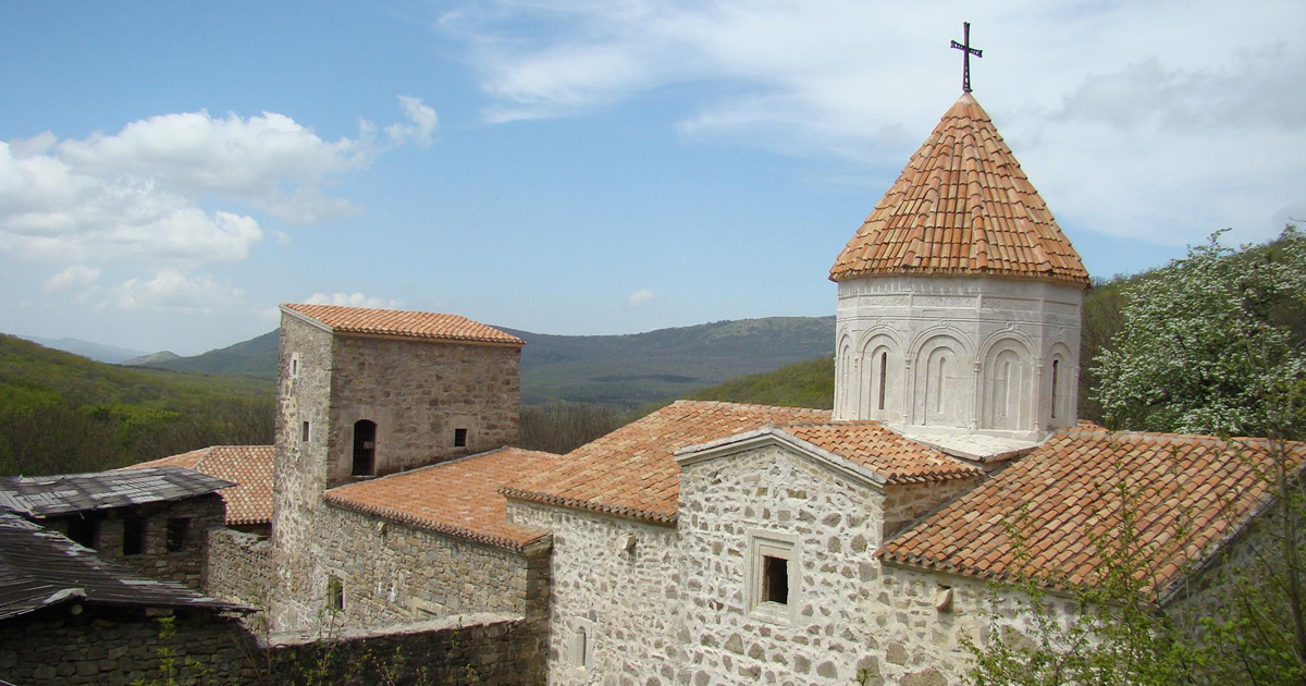 Cathedral in the mountains of Crimea