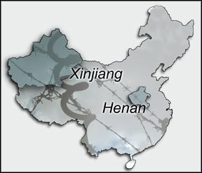 Henan and Xinjiang, China