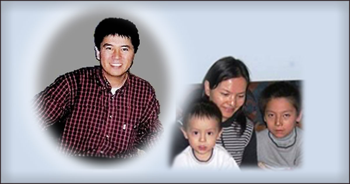 Alim, his wife, and his children about fifteen years ago.