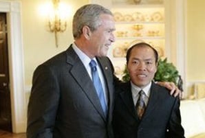 Li Baiguang with President George Bush