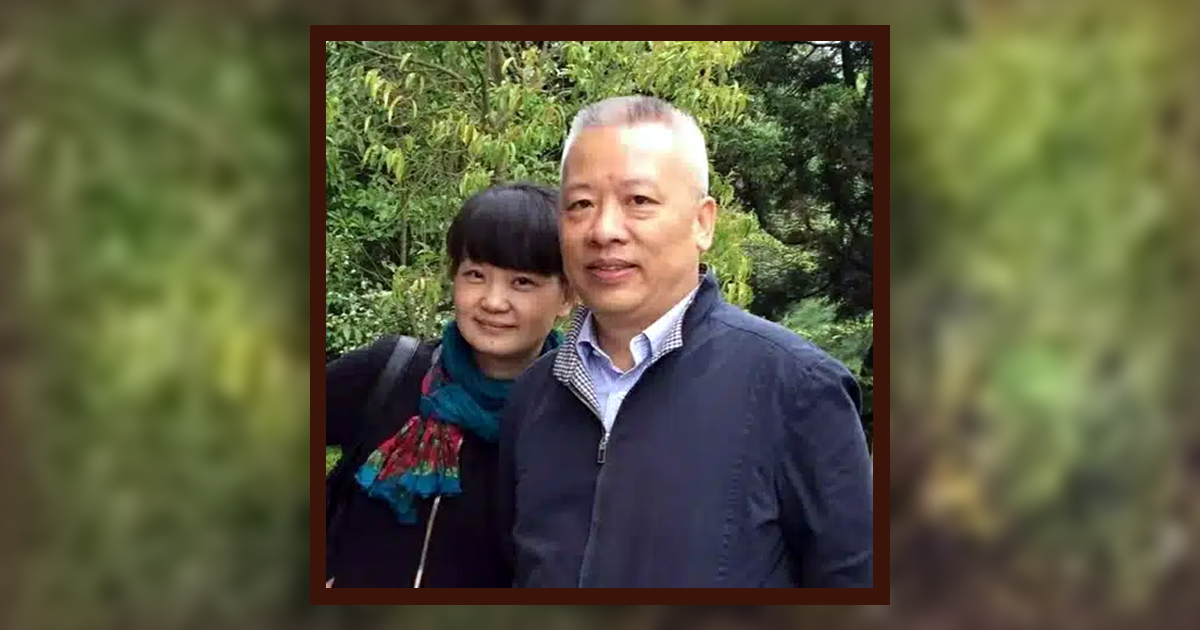 Zhang Chunlei with his wife