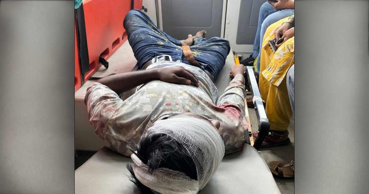 Injured man in an ambulance. - Photo: Morning Star News