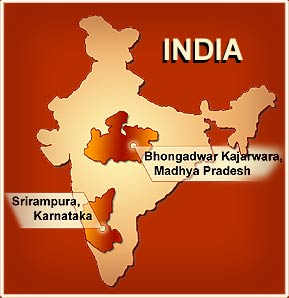 Srirampura, Karnataka and Bhongadwar Kajarwara, Madhya Pradesh 