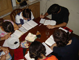 Iranian believers studying the Bible - Photo: Release International www.releaseinternational.org