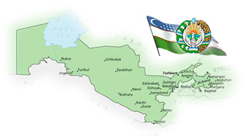 Uzbekistan map