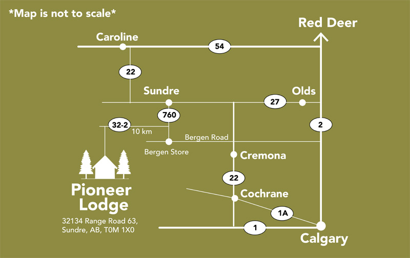 Map to Pioneer Lodge