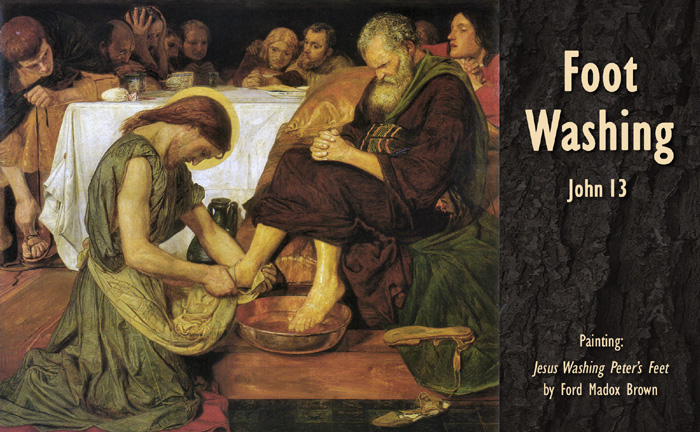 Jesus washing His disciples' feet