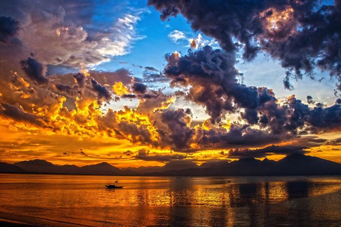 Sunset on a lake