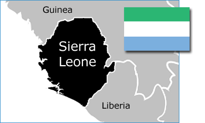 Sierra Leone map & flag