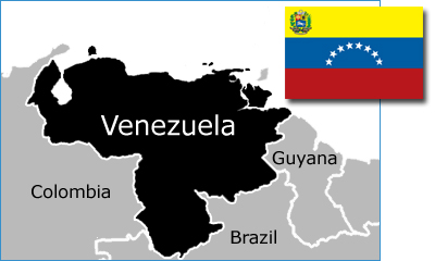Venezuela map & flag